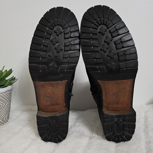 Gravati Black Luxury Italian Pebbled Leather Double Buckle Strap Moto Style Boot - Picture 11 of 16